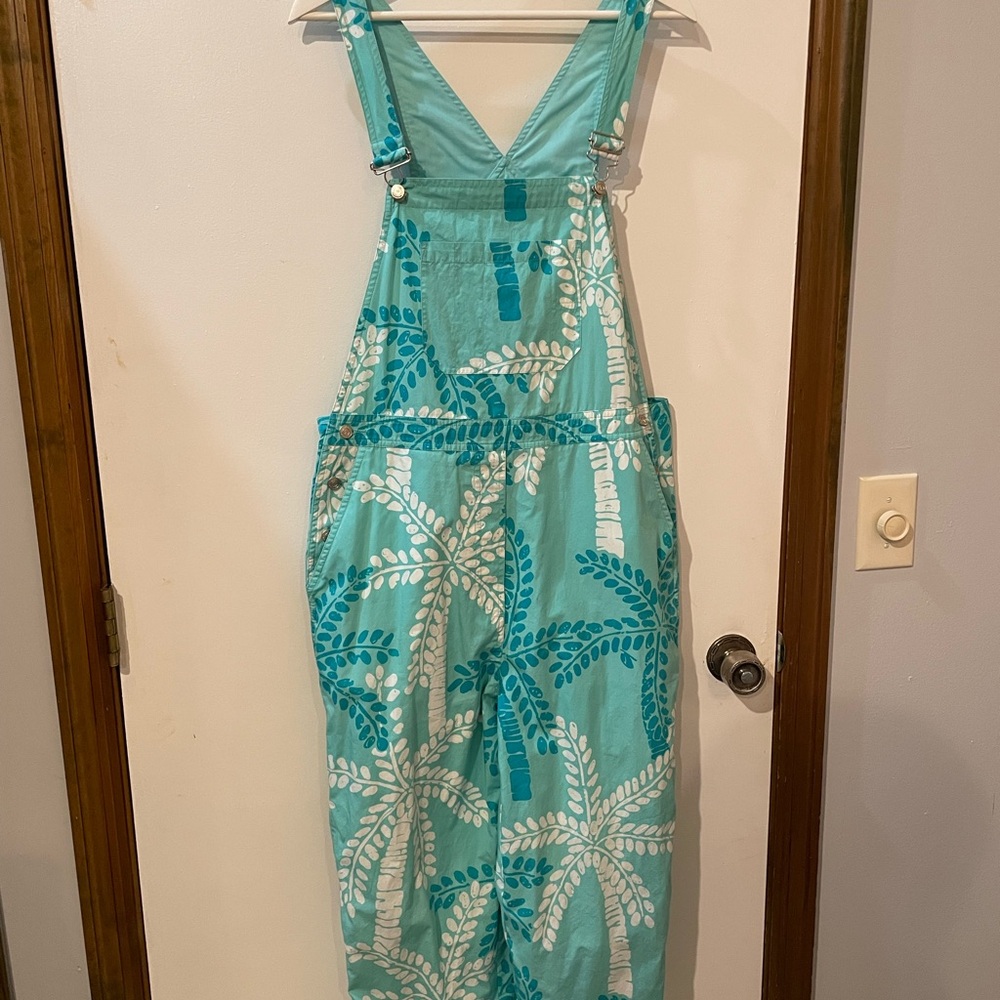 Lilly Pulitzer Teal and White Overalls - Picture 6 of 12